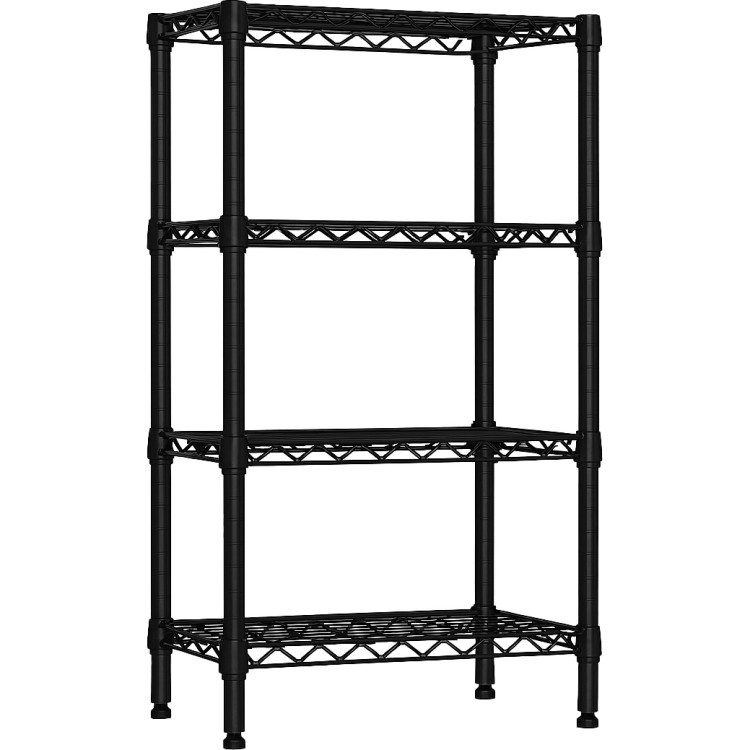 Étagère commerciale noire à 4 niveaux 550 x 300 x 1000 mm | Adexa MGA268