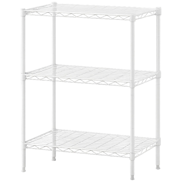 Étagère métallique blanche à 3 niveaux 450×300×750 mm | Adexa MGA272