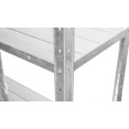 Étagère commerciale à 4 niveaux en acier galvanisé, capacité de charge de 180 kg, dimensions : 900 x 300 x 1 672 mm | Adexa MS43