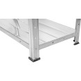 Étagère commerciale à 4 niveaux en acier galvanisé, capacité de charge de 180 kg, dimensions : 900 x 300 x 1 672 mm | Adexa MS43