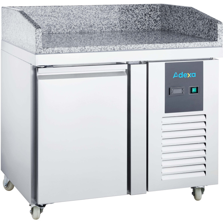 Comptoir réfrigéré de préparation à une porte en acier inoxydable de 157 litres avec plateau en granit | Adexa NORCOLD832 Comptoir réfrigéré de préparation à une porte en acier inoxydable de 157 litres avec plateau en granit | Adexa NORCOLD832