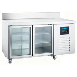 Comptoir réfrigéré commercial de préparation 307 L avec 2 portes vitrées – 1360 × 700 × 950 mm | Adexa NORCOLD848 Comptoir réfrigéré commercial de préparation 307 L avec 2 portes vitrées – 1360 × 700 × 950 mm | Adexa NORCOLD848
