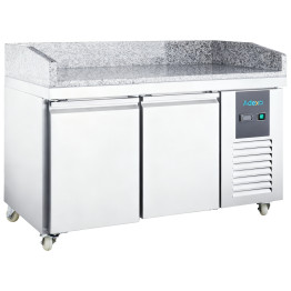 Comptoir de préparation réfrigéré 2 portes en acier inoxydable 307 L avec plateau en granit | Adexa NORCOLD850 Comptoir de préparation réfrigéré 2 portes en acier inoxydable 307 L avec plateau en granit | Adexa NORCOLD850