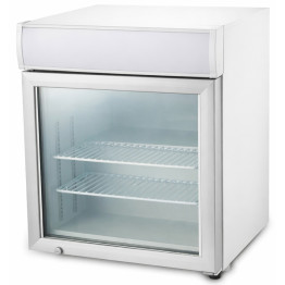 Congélateur vitré de comptoir commercial avec auvent, 60 L, porte vitrée simple, blanc, 570 x 568 x 700 mm | Adexa NORD604 Congélateur vitré de comptoir commercial avec auvent, 60 L, porte vitrée simple, blanc, 570 x 568 x 700 mm | Adexa NORD604