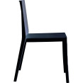 Chaise de salle à manger bistro à dossier à lattes en polypropylène noir, pour intérieur et extérieur, 400 x 420 x 800 mm | Adexa P184BLACK Chaise de salle à manger bistro à dossier à lattes en polypropylène noir, pour intérieur et extérieur, 400 x 420 x 800 mm | Adexa P184BLACK