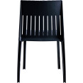 Chaise de salle à manger bistro à dossier à lattes en polypropylène noir, pour intérieur et extérieur, 400 x 420 x 800 mm | Adexa P184BLACK Chaise de salle à manger bistro à dossier à lattes en polypropylène noir, pour intérieur et extérieur, 400 x 420 x 800 mm | Adexa P184BLACK