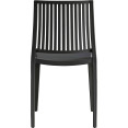 Chaise de salle à manger bistro, dossier à lattes verticales, polypropylène, intérieur et extérieur, 420 x 400 x 810 mm, noir | Adexa P190BLACK Chaise de salle à manger bistro, dossier à lattes verticales, polypropylène, intérieur et extérieur, 420 x 400 x 810 mm, noir | Adexa P190BLACK