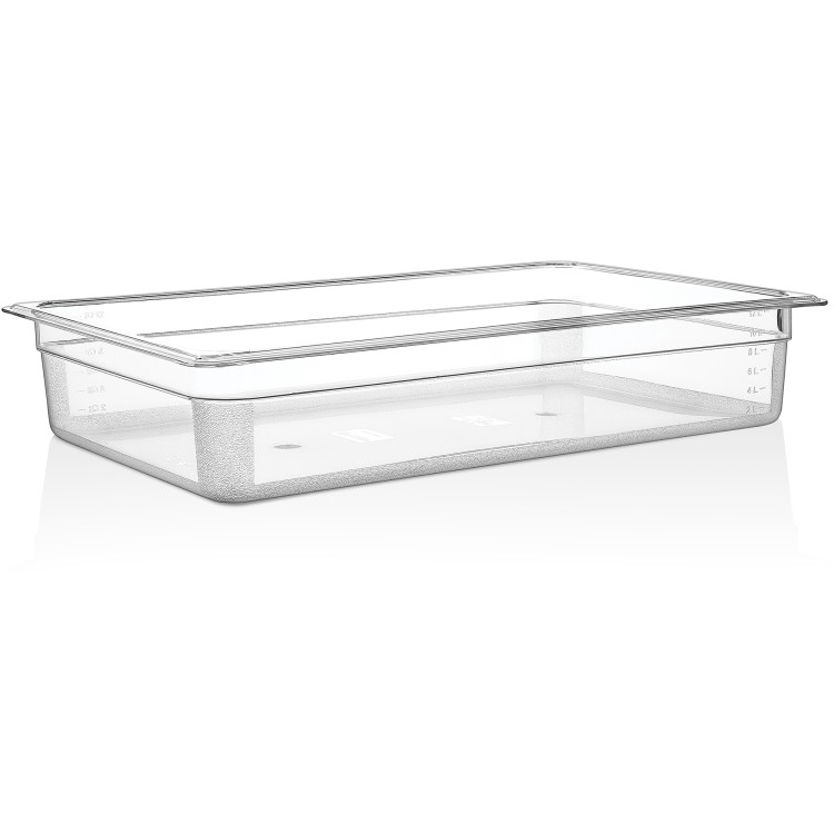 Bac Gastronorme Polycarbonate GN1/1 Profondeur 100mm Transparent | Adexa P8114