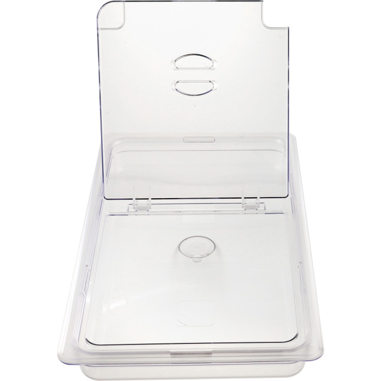 Couvercle de récipient gastronorme en polycarbonate avec couvercle à charnière GN1/1 | Adexa P811LF