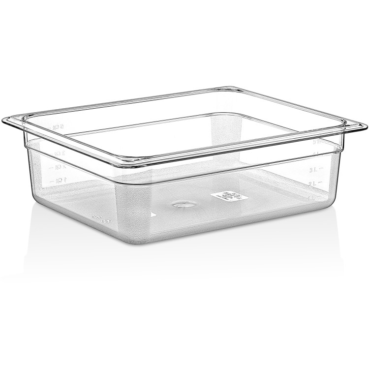 Bac Gastronorme Polycarbonate GN1/2 Profondeur 100mm Transparent | Adexa P8124