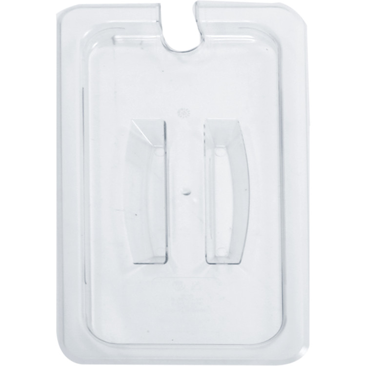 Couvercle de récipient gastronorme en polycarbonate avec logement pour louche GN1/2 | Adexa P812LN