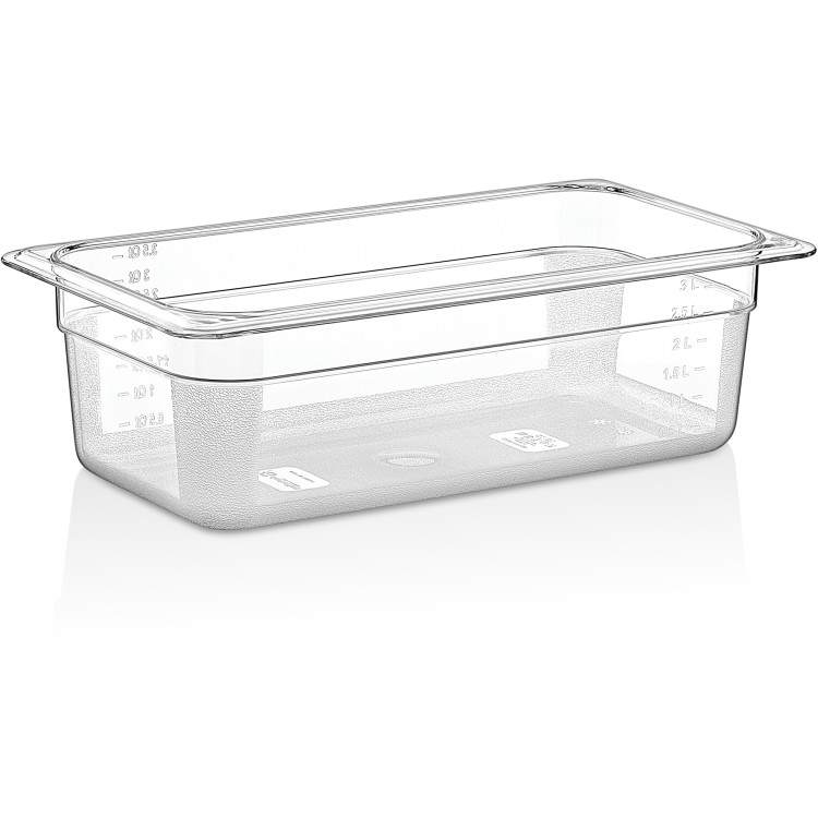 Bac Gastronorme Polycarbonate GN1/3 Profondeur 100mm Transparent | Adexa P8134