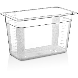 Bac gastronorme en polycarbonate GN1/3, profondeur 200 mm, transparent | Adexa P8138