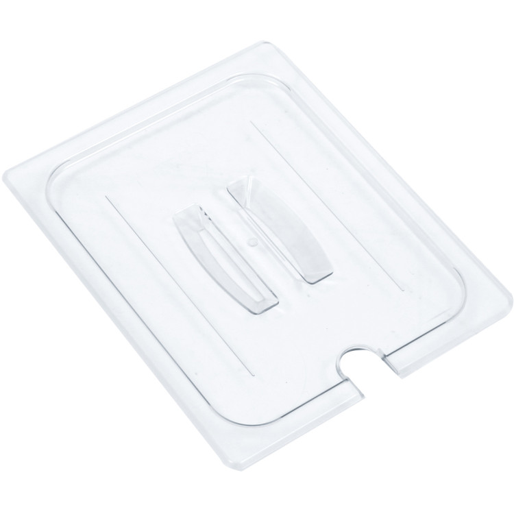Couvercle de récipient gastronorme en polycarbonate avec logement pour louche GN1/3 | Adexa P813LN