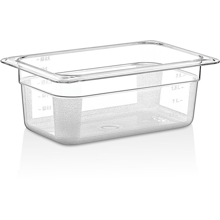 Bac Gastronorme Polycarbonate GN1/4 Profondeur 100mm Transparent | Adexa P8144