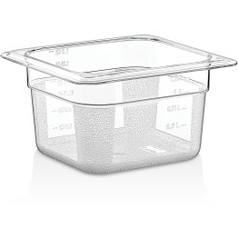 Bac Gastronorme Polycarbonate GN1/6 Profondeur 100mm Transparent | Adexa P8164