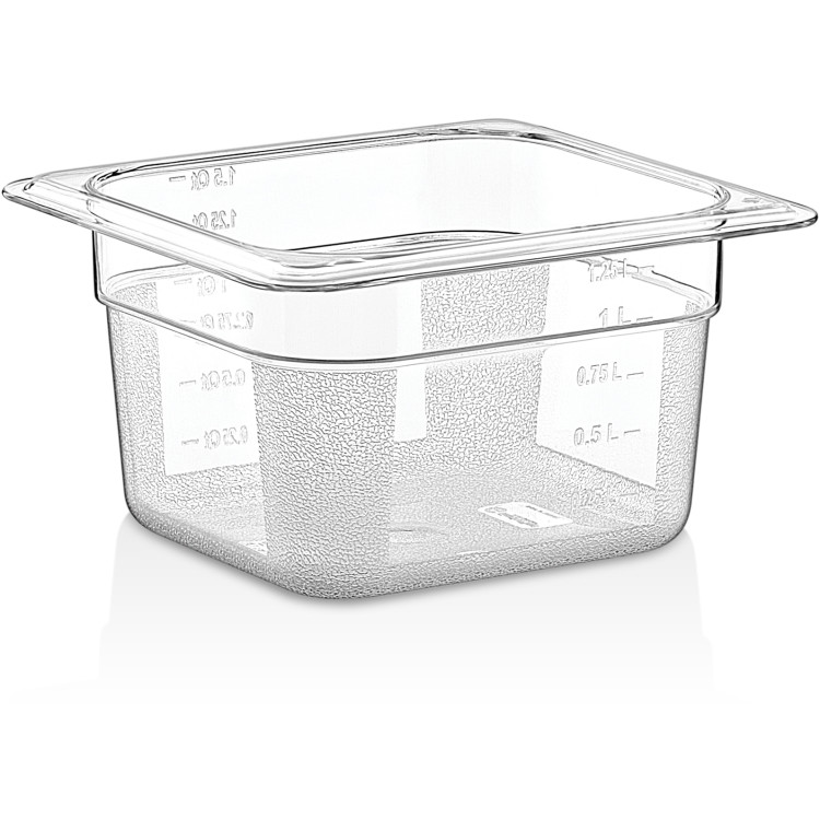 Bac Gastronorme Polycarbonate GN1/6 Profondeur 100mm Transparent | Adexa P8164