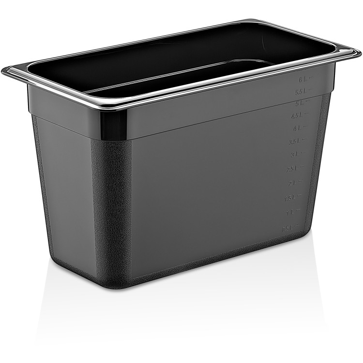 Cuvette gastronorme en polycarbonate GN1/3, profondeur 200 mm, noire | Adexa PB8138 Cuvette gastronorme en polycarbonate GN1/3, profondeur 200 mm, noire | Adexa PB8138