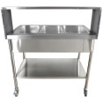Table chauffante mobile bain-marie avec étagère supérieure 3×GN1/1 en acier inoxydable 1150×680×1350 mm | Adexa PFD12070 Table chauffante mobile bain-marie avec étagère supérieure 3×GN1/1 en acier inoxydable 1150×680×1350 mm | Adexa PFD12070