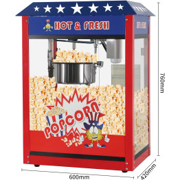 Machine à pop-corn de table professionnelle 1,44 kW 560 x 420 x 760 mm | Adexa POPCORN103