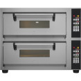 Four à pizza professionnel électrique 2 chambres 500x500mm 450°C Commandes numériques 8,4 kW 380V | Adexa PS552E