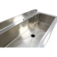 Lavabo à casseroles professionnel Acier inoxydable 1 bac Crédence 1500mm Profondeur 700mm Pieds carrés | Adexa PSD15070