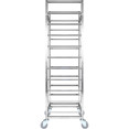 Chariot à étagères/plateaux/casseroles à 10 niveaux pour largeur 240-335 mm en acier inoxydable | Adexa PT10