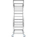 Chariot à étagères/plateaux/casseroles à 10 niveaux pour largeur 240-335 mm en acier inoxydable | Adexa PT10