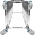 Chariot à étagères/plateaux/casseroles à 10 niveaux pour largeur 240-335 mm en acier inoxydable | Adexa PT10