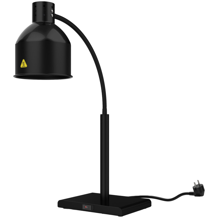Lampe chauffante infrarouge flexible à une tête, autoportante, 268 × 203 × 664 mm, finition noire | Adexa PW2SH