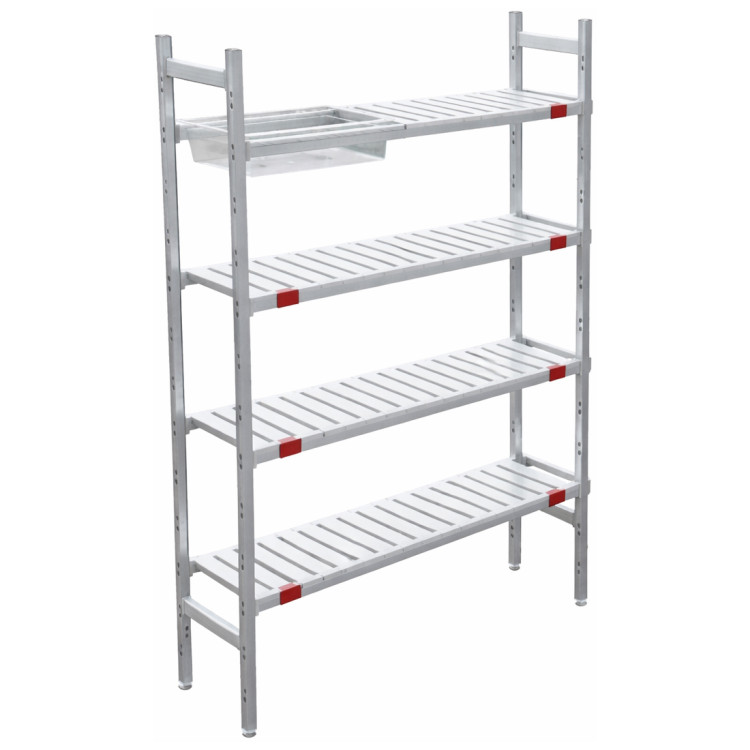 Étagères en aluminium pour chambres froides/zones humides 1075×355×1700 mm | Adexa QHW272