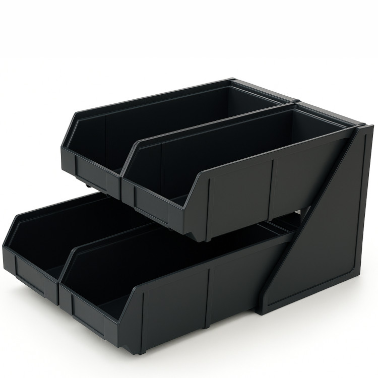 Organisateur de rangement à 2 niveaux en polypropylène noir 284 x 430 x 240 mm | Adexa QHW350 Organisateur de rangement à 2 niveaux en polypropylène noir 284 x 430 x 240 mm | Adexa QHW350