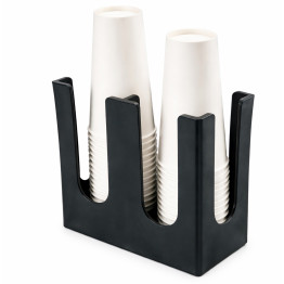 Porte-gobelet en polypropylène noir 200×220×120 mm | Adexa QHW356