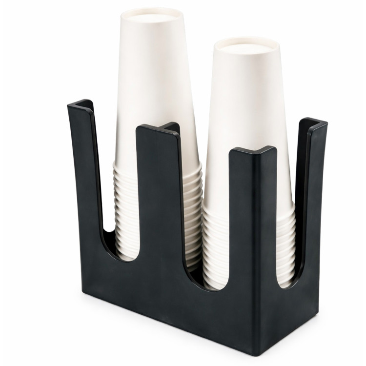 Porte-gobelet en polypropylène noir 200×220×120 mm | Adexa QHW356