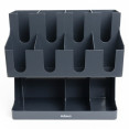 Organiseur noir à 2 niveaux 210 x 410 x 400 mm | Adexa QHW364