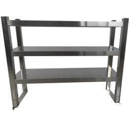Étagère à trois niveaux en acier inoxydable à tubes carrés 900 x 280 x 750 mm | Adexa QNH202
