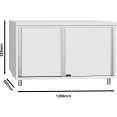 Armoire de sol commerciale à porte coulissante en acier inoxydable 1200 x 600 x 850 mm | Adexa QNH302