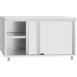Armoire de sol commerciale à porte coulissante en acier inoxydable 1400 x 500 x 850 mm | Adexa QNH342