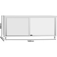 Armoire de travail commerciale en acier inoxydable avec porte coulissante et étagère 2100 x 600 x 850 mm | Adexa QNH308 Armoire de travail commerciale en acier inoxydable avec porte coulissante et étagère 2100 x 600 x 850 mm | Adexa QNH308