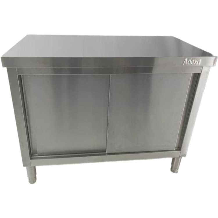 Armoire de travail commerciale en acier inoxydable avec porte coulissante 600 x 600 x 850 mm | Adexa QNH310 Armoire de travail commerciale en acier inoxydable avec porte coulissante 600 x 600 x 850 mm | Adexa QNH310