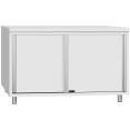 Armoire de sol commerciale à porte coulissante en acier inoxydable 1400 x 500 x 850 mm | Adexa QNH342