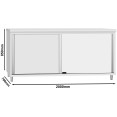 Armoire de travail commerciale en acier inoxydable avec porte coulissante 2000 x 700 x 850 mm | Adexa QNH334