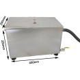 Piège à graisse commercial en acier inoxydable avec couvercle et vanne de sortie 400 x 250 x 250 mm | Adexa QNH510