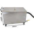 Piège à graisse commercial en acier inoxydable avec couvercle et vanne de sortie 600 x 300 x 300 mm | Adexa QNH516