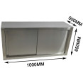 Armoire murale commerciale en acier inoxydable avec portes coulissantes et étagère intérieure 1000 x 500 x 650 mm | Adexa QNH910
