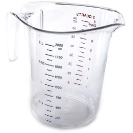 Verre doseur en polycarbonate 2 litres Robuste | Adexa QY0311004