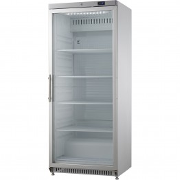 Réfrigérateur commercial 562 l Armoire verticale en acier inoxydable Porte vitrée simple | Adexa R600GSS
