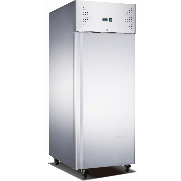 Réfrigérateur professionnel Armoire verticale 685 litres Inox Simple porte GN2/1 Refroidissement ventilé | Adexa R650V