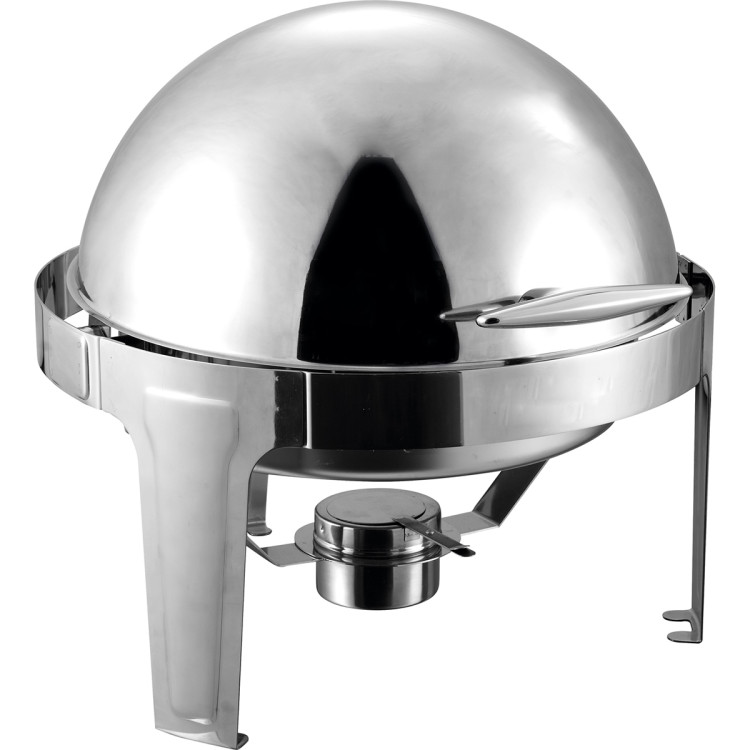 Roll top Chafer Round Inox Poli miroir 6 litres | Adexa RA2101B