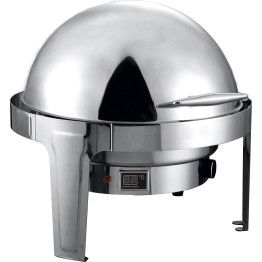 Roll top Chafer Chauffage électrique Rond Inox Poli miroir 6 litres | Adexa RA2101BE
